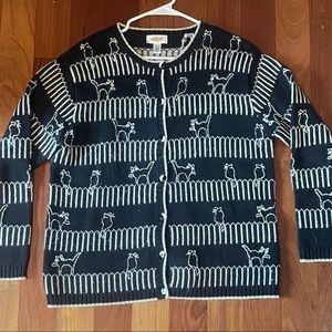 Cat Stitched Cardigan Sweater